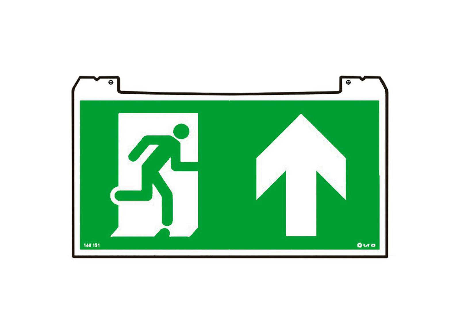 Porte-pictogramme signalisation Évacuation Practice Evolution avec flèche vers le haut