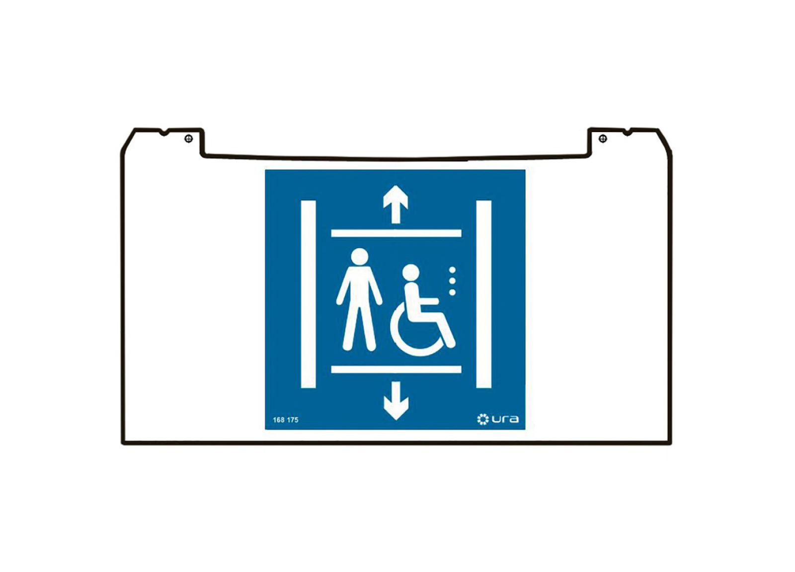 Porte-pictogramme signalétique Practice Evolution avec localisation Ascenseurs