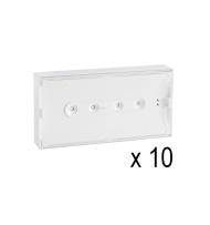 Lot de 10 BAES d'évacuation SATI Uraone référence 111013 (avant 03-2020) reconditionnés avec embases