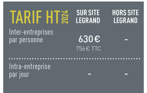 tarif formation