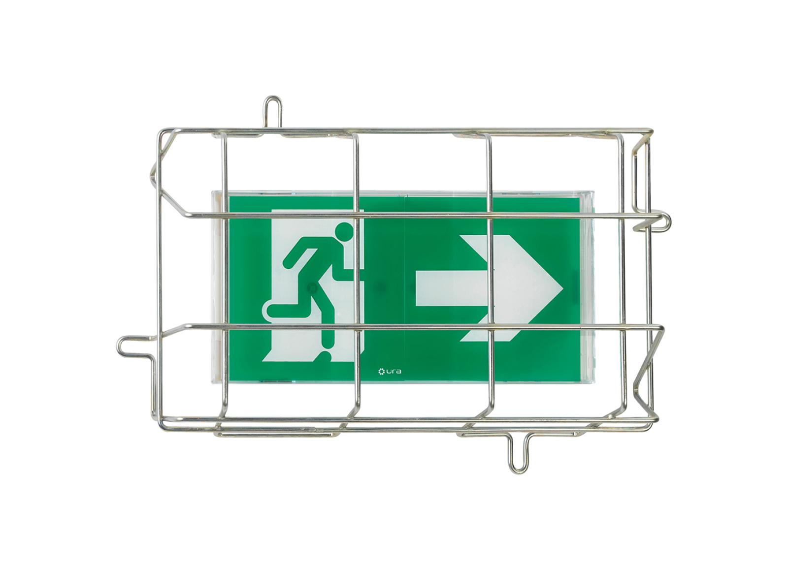 Grille de protection IK10 pour BAES et LSC Ambiance Uralife/Uraproof - 20 joules - 4 points de fixation