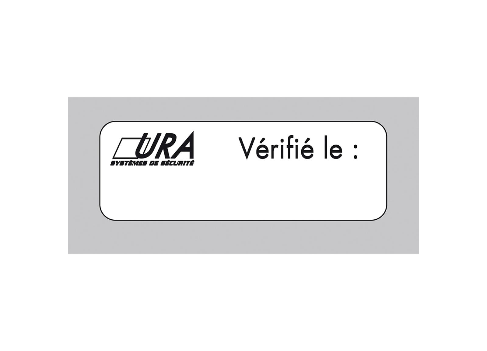 Sachet de 20 planches de 16 étiquettes adhésives de maintenance pour blocs de sécurité Sachet de 20 planches de 16 étiquettes adhésives de maintenance pour blocs de sécurité