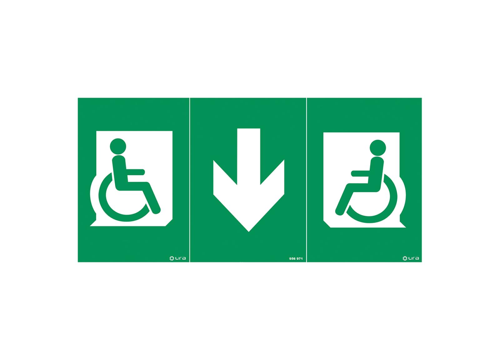 Pictogramme autocollant universel pour Personnes à Mobilité Réduite PMR Pictogramme autocollant universel pour Personnes à Mobilité Réduite PMR