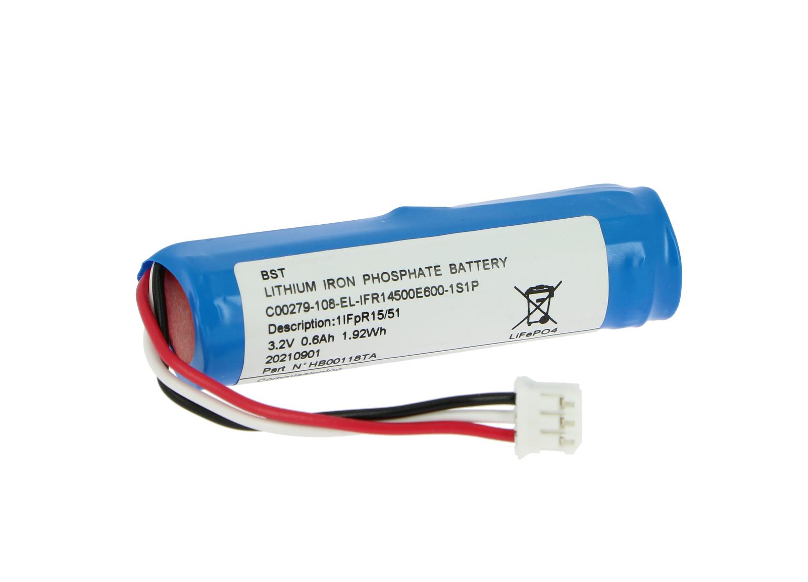 Batterie de remplacement LiFePO4 3,2V - 600mAh pour BAES Évacuation, BAES+BAEH, BAEH et BAES+DBR Uralife V Batterie de remplacement LiFePO4 3,2V - 600mAh pour BAES Évacuation, BAES+BAEH, BAEH et BAES+DBR Uralife V