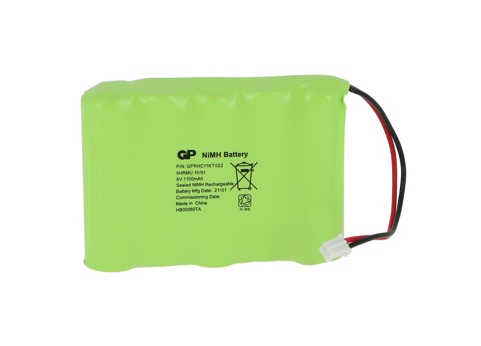 Batterie de remplacement NiMH (nickel-hydrure métallique) 6V - 1100mAh pour BAES Ambiance Uralife V Batterie de remplacement NiMH (nickel-hydrure métallique) 6V - 1100mAh pour BAES Ambiance Uralife V