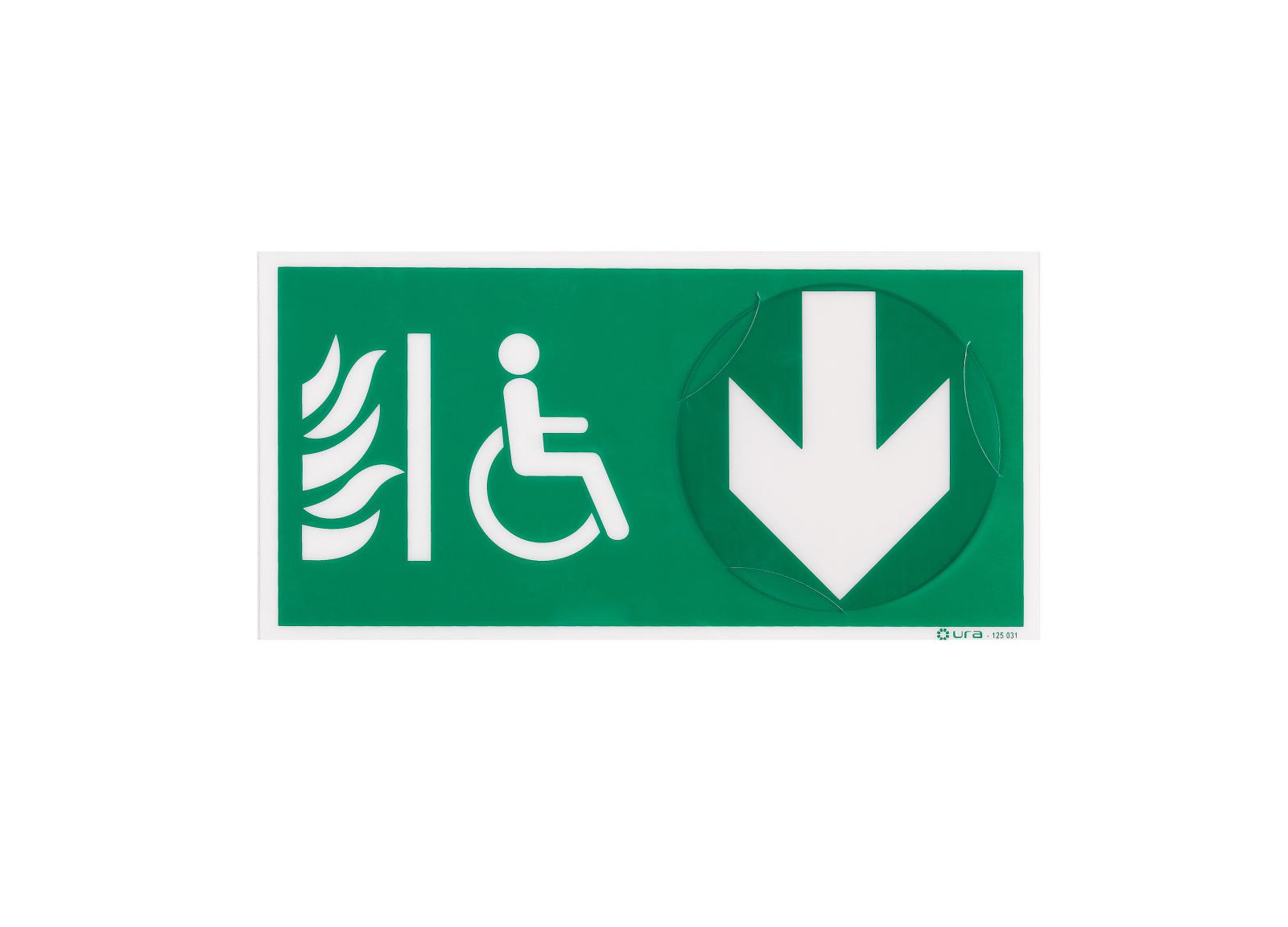 Pictogramme signalisation d'évacuation universel pour Espace d'Attente Sécurisé Pictogramme signalisation d'évacuation universel pour Espace d'Attente Sécurisé
