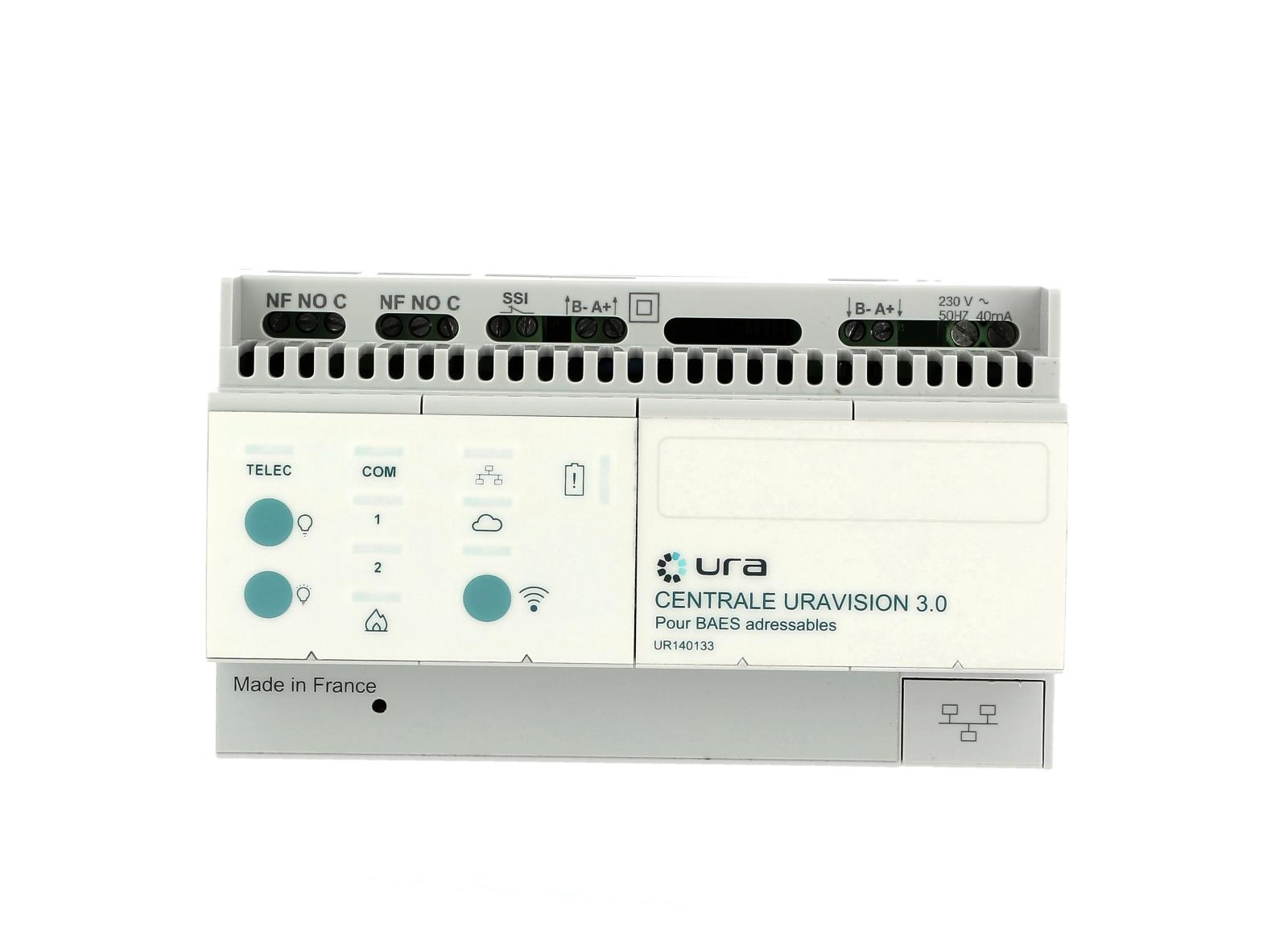 Centrale Uravision 2.0 avec webserveur integré pour BAES Adressable Uravision