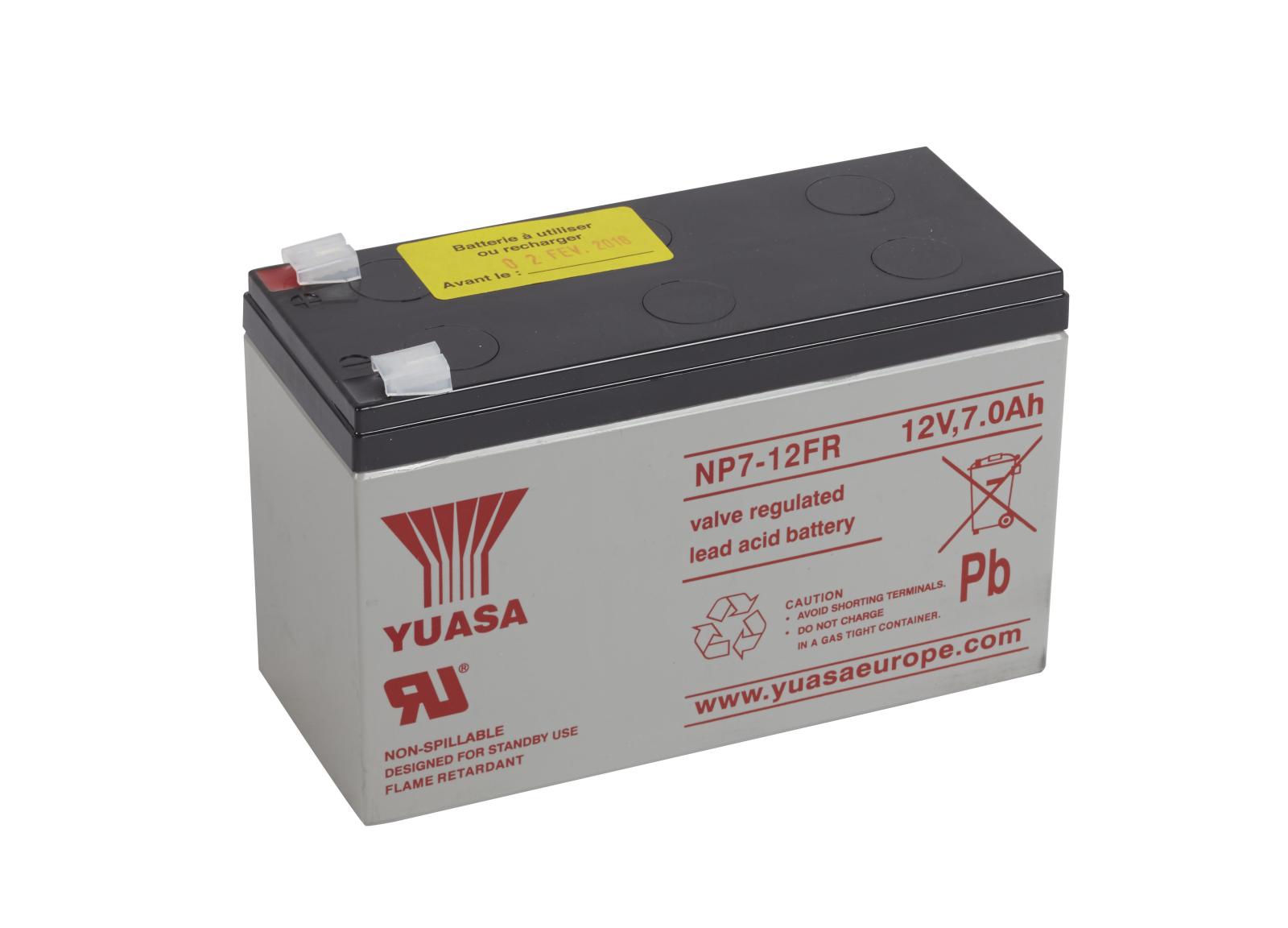 Batterie Plomb 12V 7Ah pour alarme incendie Batterie Plomb 12V 7Ah pour alarme incendie