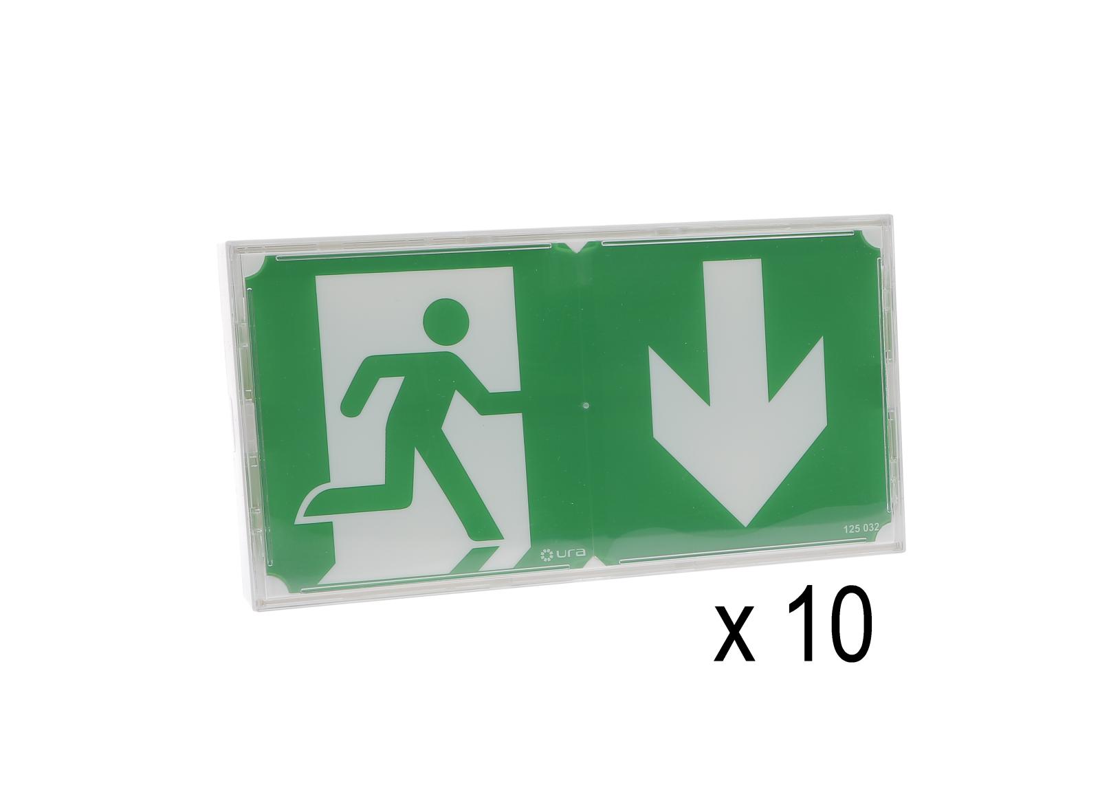 Lot de 10 BAES d'évacuation SATI Uraone V référence 111013V (après 03-2020) reconditionnés sans embases