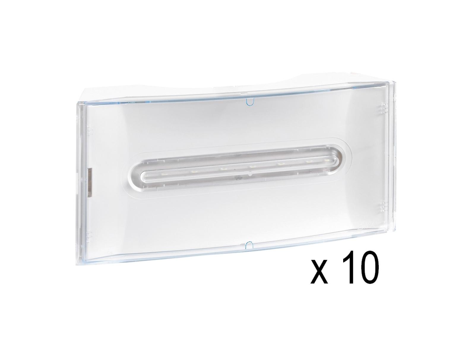 Lot de 10 BAES d'évacuation SATI Uralife référence 118218 (avant 04-2022) reconditionnés sans patère Lot de 10 BAES d'évacuation SATI Uralife référence 118218 (avant 04-2022) reconditionnés sans patère