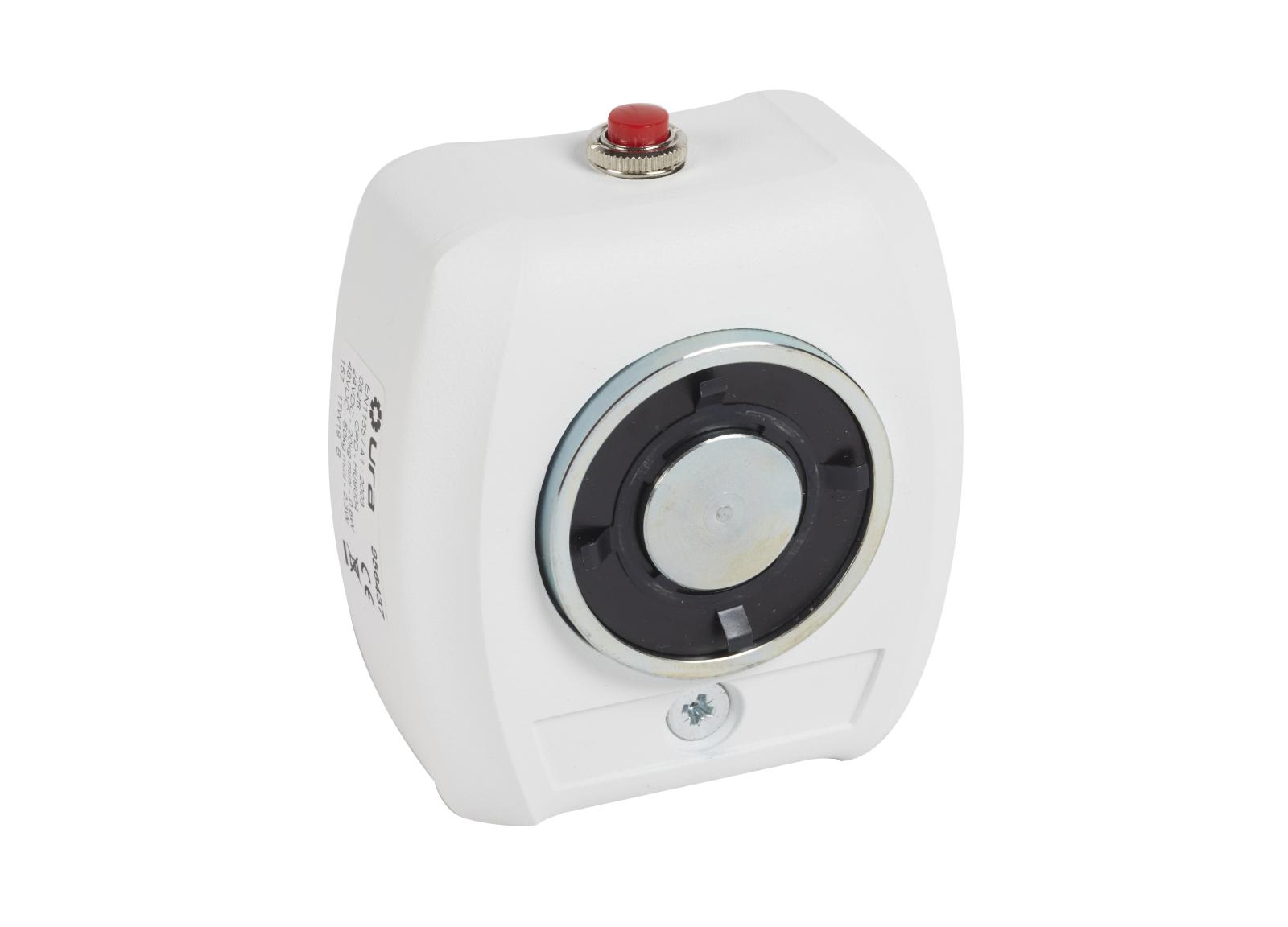 Ventouse PCFR 24V à 48V à rupture avec bouton-poussoir pour porte coupe-feu Ventouse PCFR 24V à 48V à rupture avec bouton-poussoir pour porte coupe-feu