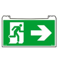 Porte-pictogramme réversible signalisation Évacuation Practice Evolution avec flèche horizontale