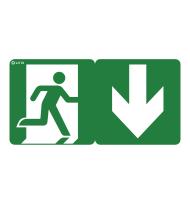 Pictogramme autocollant signalisation d' Évacuation pour BAES et LSC Uraproof V